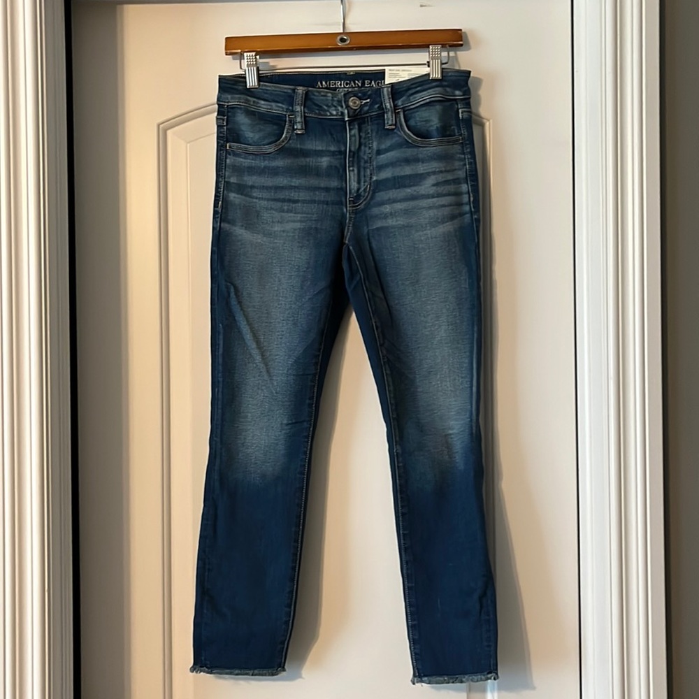 NWT American Eagle denim jeggings. Size 8.